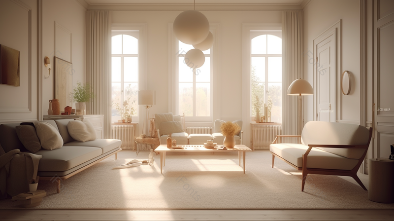 简欧日式室内客厅装修场景,高清,摄影图,摄影图片,图片大全,摄影图免费下载